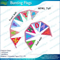 Happy Birthday Cotton Fabric String Flags (A-NF11F06029)